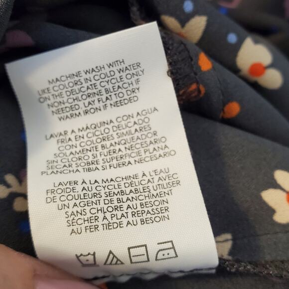 CAbi #3828 Zadie Muse Floral Print Dress Grey Size Large Excellent condition - Picture 6 of 10